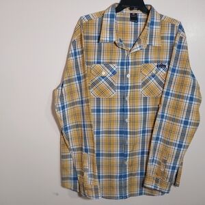 Enyce 5X Yellow and Blue Casual Button Down Shirt